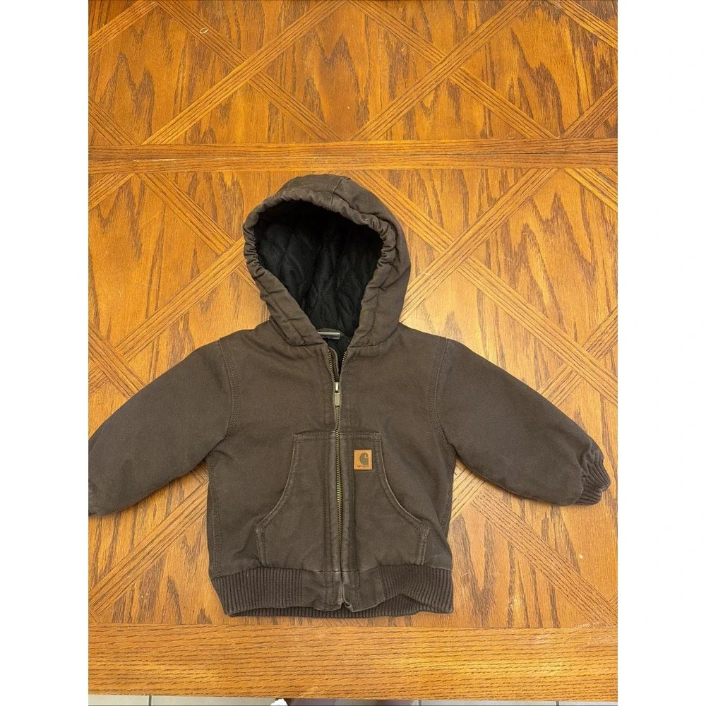 Carhartt Brown Jacket with Hood Size 12 months